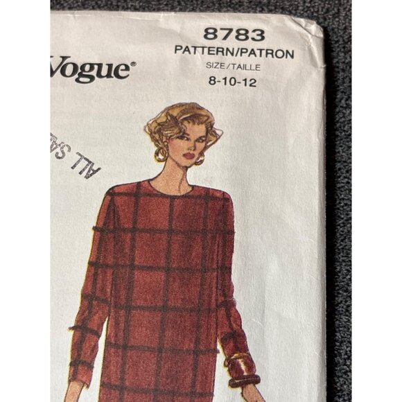 Vogue Sewing Pattern 8783 Womens Jacket Tunic & Skirt Sizes 8-10-12 Uncut 1993 - Picture 2 of 5
